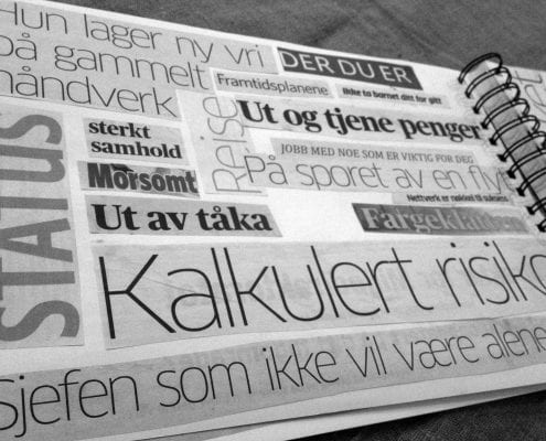 Utklippsboken min det siste året