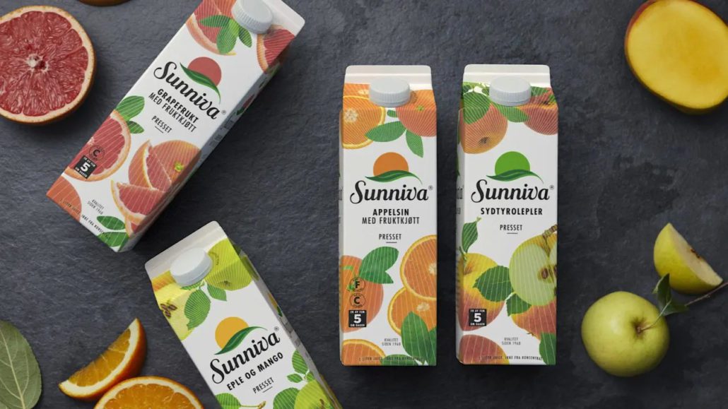 Sunniva premium juice kartonger